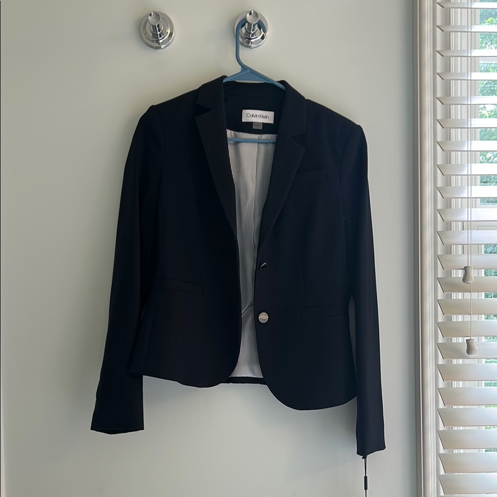 Calvin Klein Black Blazer Tailored Suit Jacket
